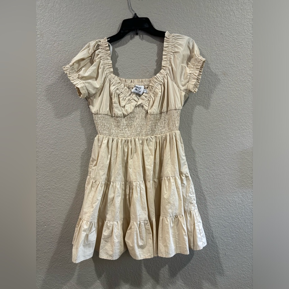 Princess Polly Cream Mini Dress